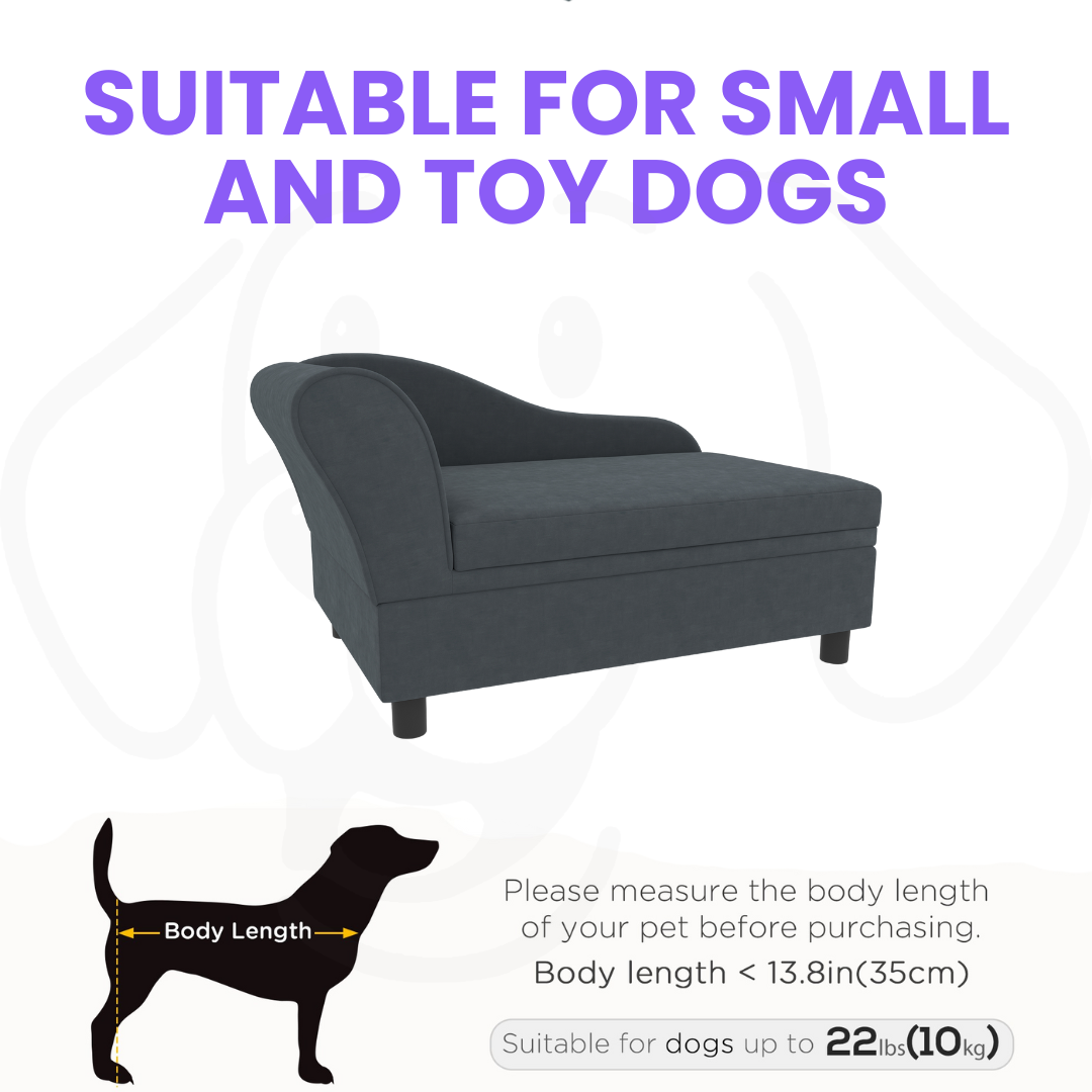 Grey Luxury Small Dog Sofa Bed with Hidden Storage Luxury Small Dog Bed With Hidden Storage