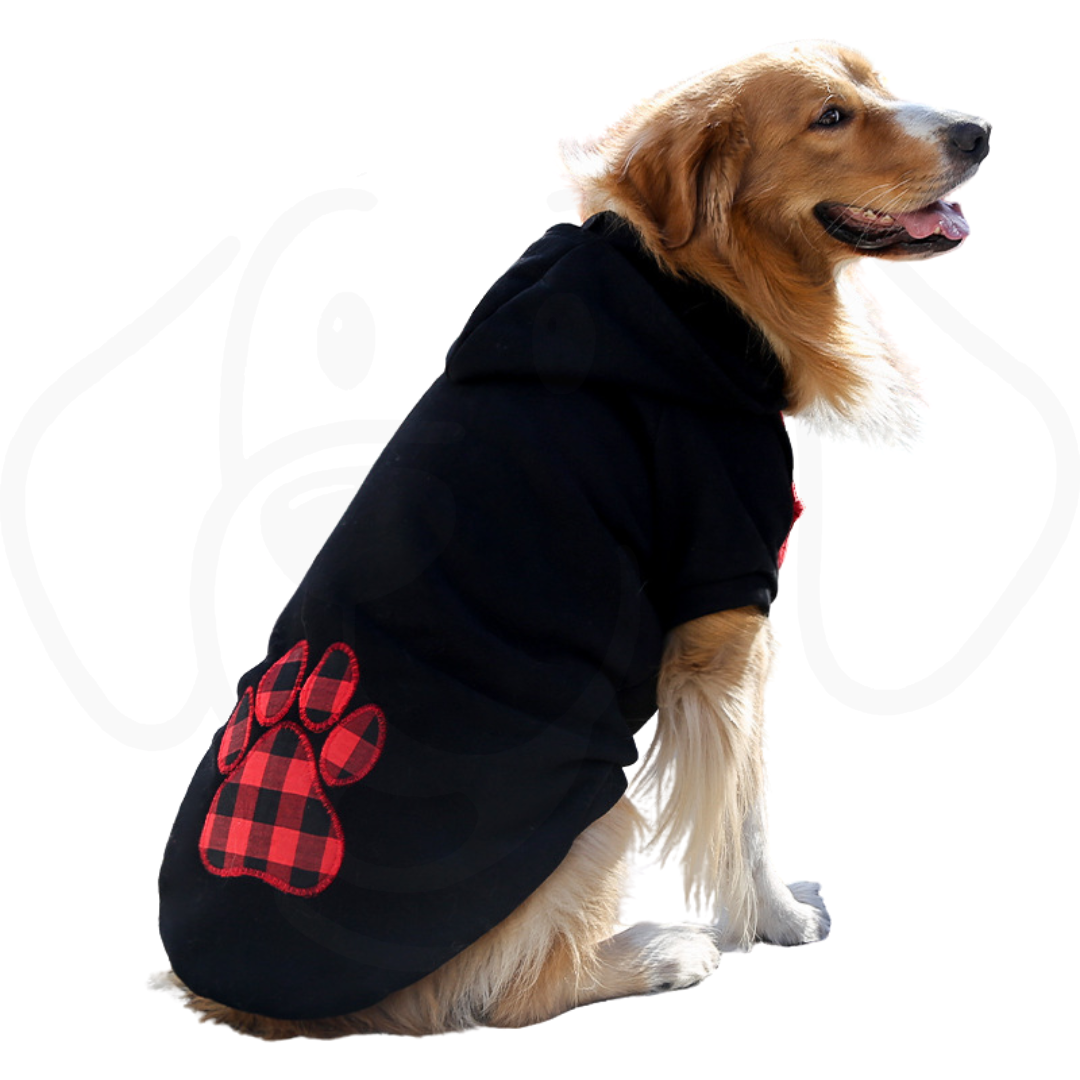 Autumn And Winter Small Medium And Large Dogs Love Plaid Dog Hoodie