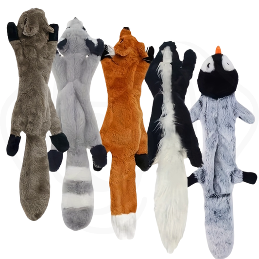 5 Pack Dog Squeaky Toys – No Stuffing Plush Crinkle Dog Chew Toys for Medium & Large Dogs