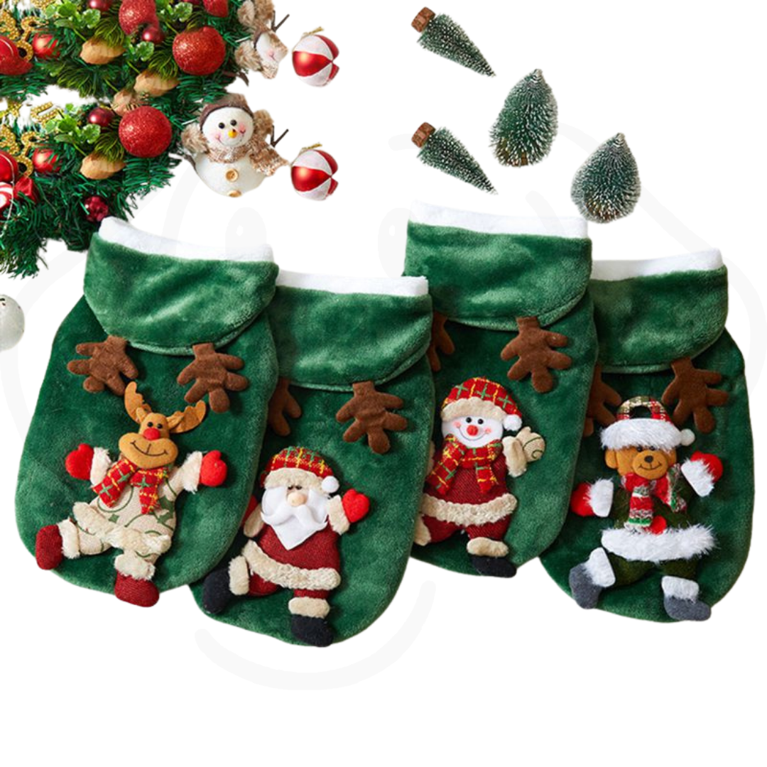 Christmas Dog Hoodie Selection with, Snowman, Reindeer, Santa, and Bears