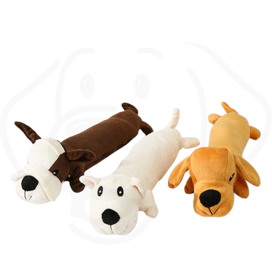 Lying Dog Plush Toy with Sound – Soft Chew Toy for Dogs