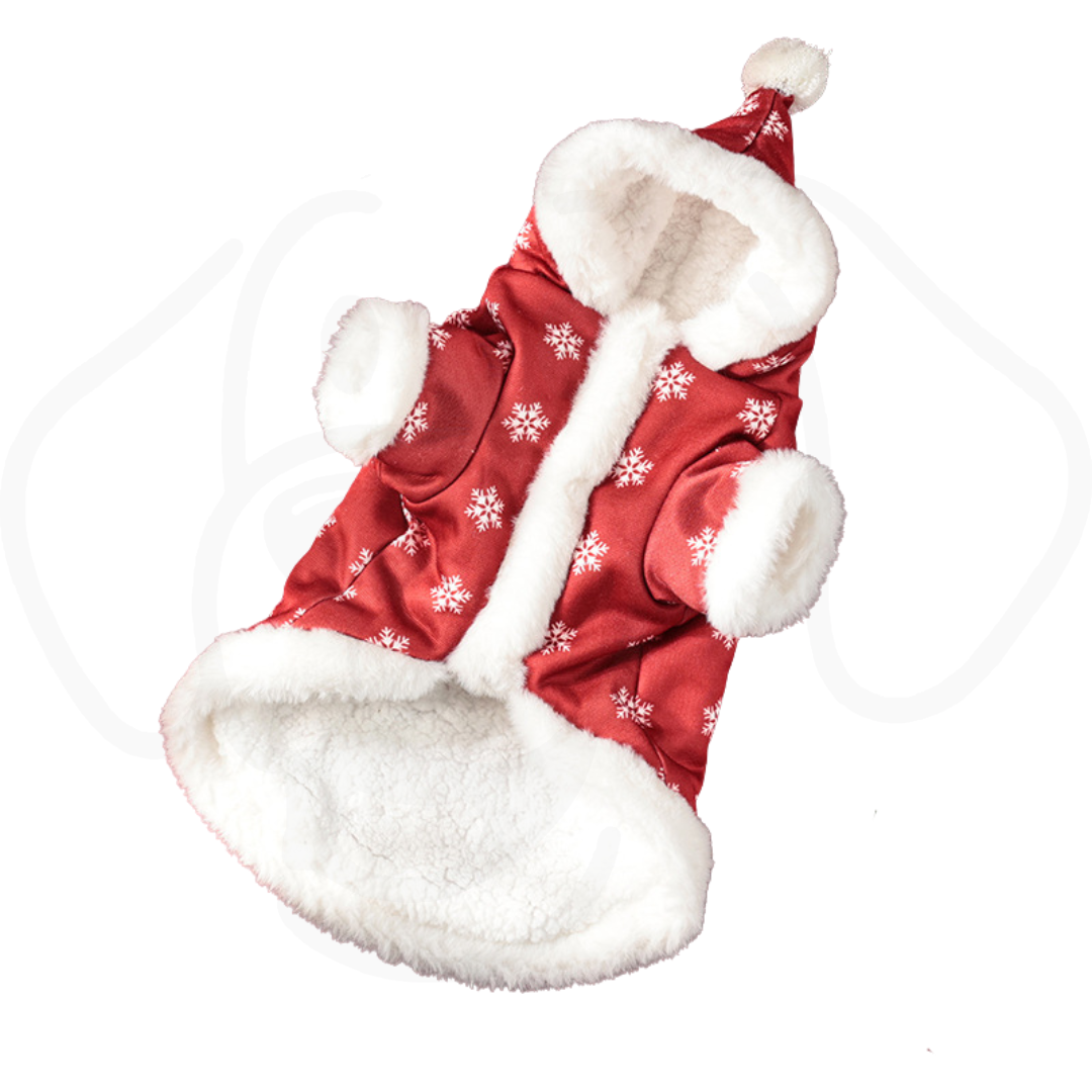 Christmas Cute Fleece-Lined Pet Clothes – Warm Winter Outfit for Dogs and Cats