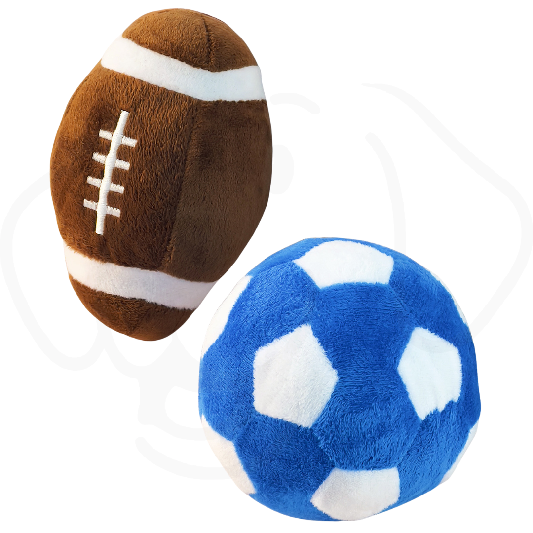 Football Soccer Plush Dog Toy – Interactive Training Toy for Puppies & Dogs