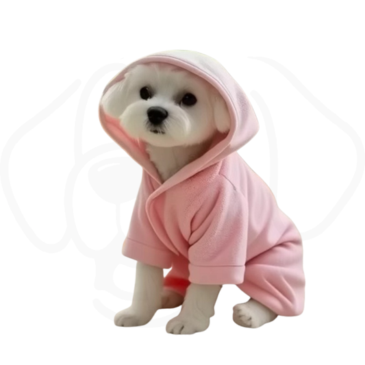 Wearable Pet Bath Towel & Bathrobe | Super Absorbent Thick Coral Fleece Dog Drying Coat