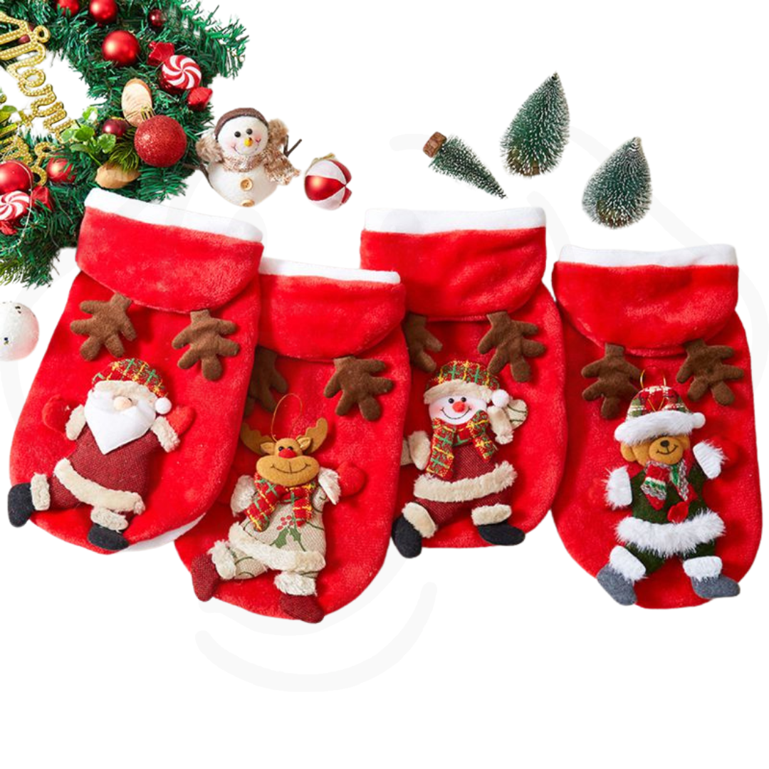 Christmas Dog Hoodie Selection with, Snowman, Reindeer, Santa, and Bears
