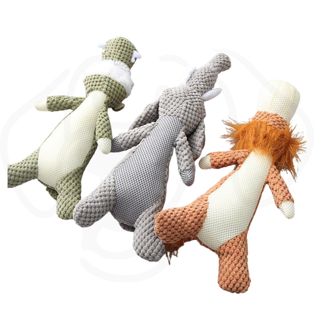 Plush Cartoon Puppy Dog Toy – Squeaky Chew & Cuddle Toy for Any Size Dogs