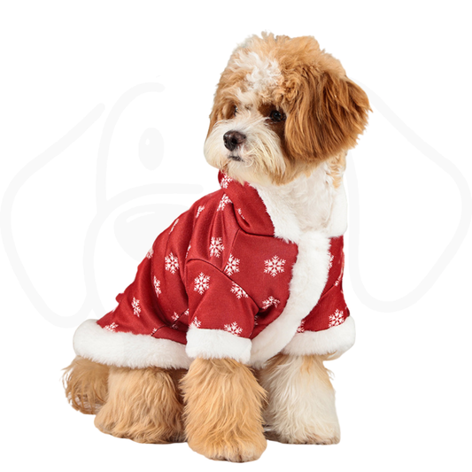 Christmas Cute Fleece-Lined Pet Clothes – Warm Winter Outfit for Dogs and Cats