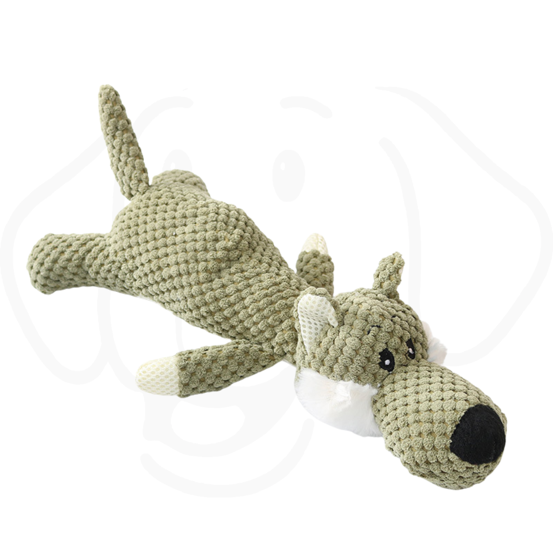 Plush Cartoon Puppy Dog Toy – Squeaky Chew & Cuddle Toy for Any Size Dogs