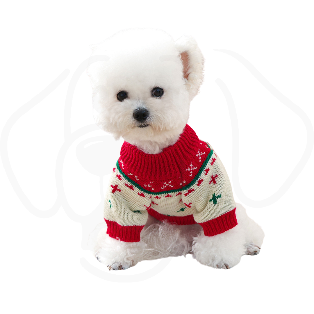 Cute Casual Fashion Green Christmas Tree Dog Sweater
