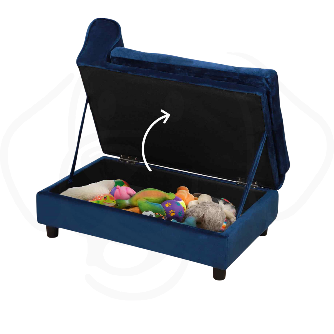 Blue Luxury Small Dog Sofa Bed with Hidden Storage Luxury Small Dog Bed With Hidden Storage