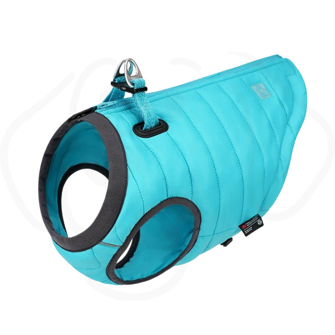 Puffy Winter Dog Vest | Down Cotton-Padded Jacket with Rotating Buckle & Zipper