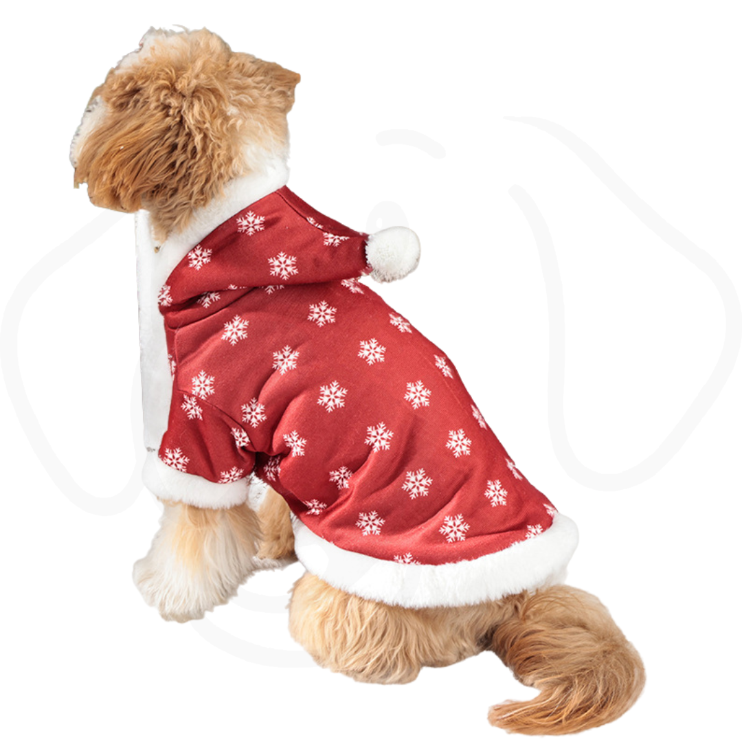 Christmas Cute Fleece-Lined Pet Clothes – Warm Winter Outfit for Dogs and Cats