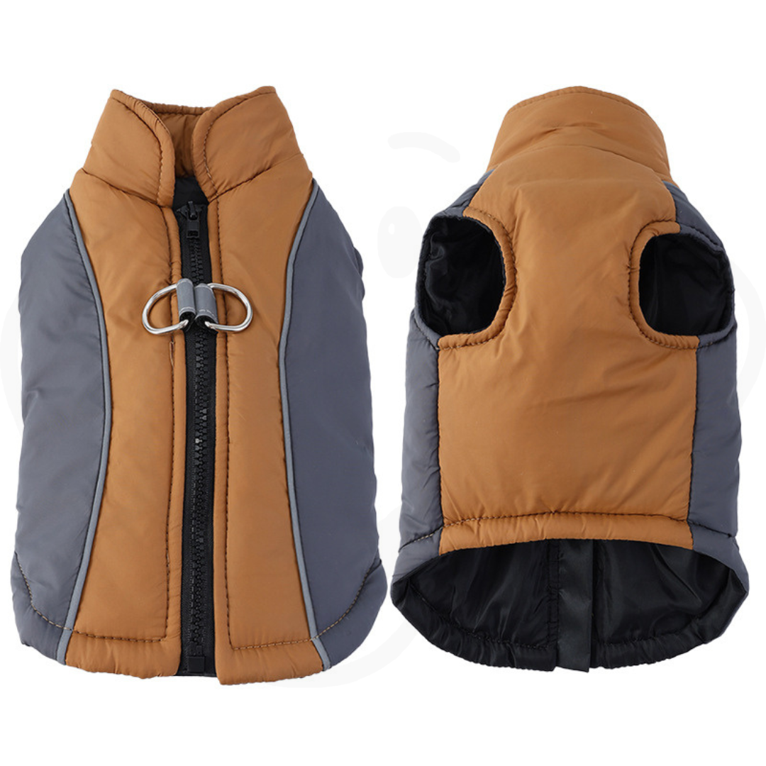 Puffy Winter Reflective Pet Jacket | Thickened Warm Polyester Dog Coat