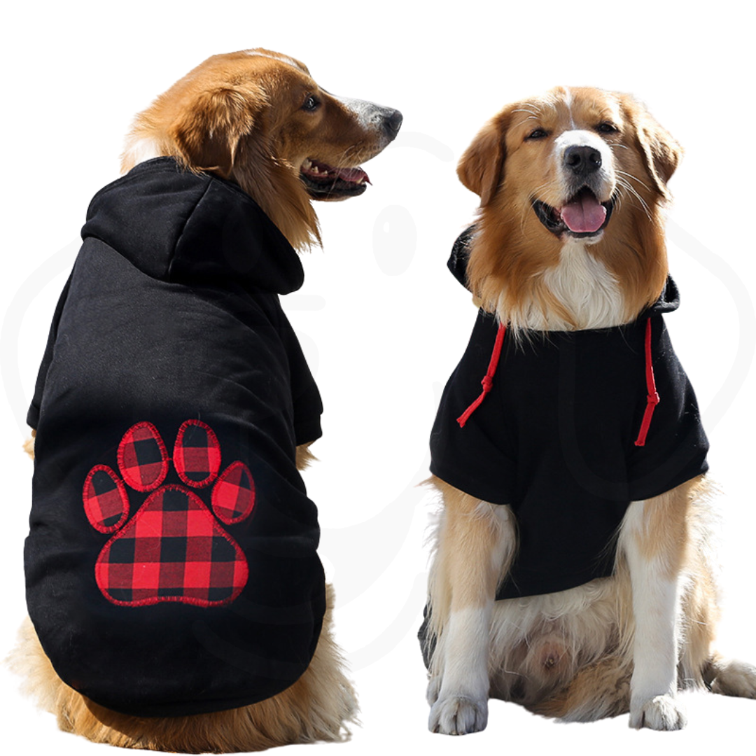 Autumn And Winter Small Medium And Large Dogs Love Plaid Dog Hoodie