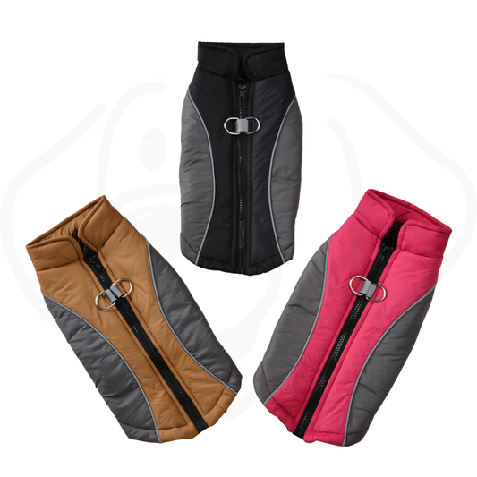 Puffy Winter Reflective Pet Jacket | Thickened Warm Polyester Dog Coat