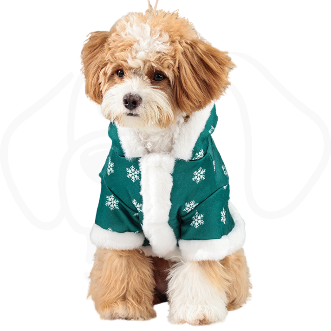Christmas Cute Fleece-Lined Pet Clothes – Warm Winter Outfit for Dogs and Cats