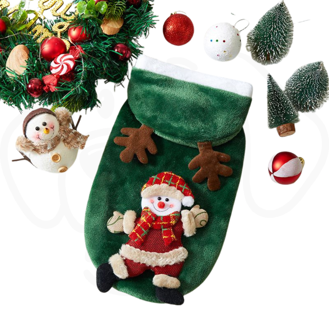 Christmas Dog Hoodie Selection with, Snowman, Reindeer, Santa, and Bears