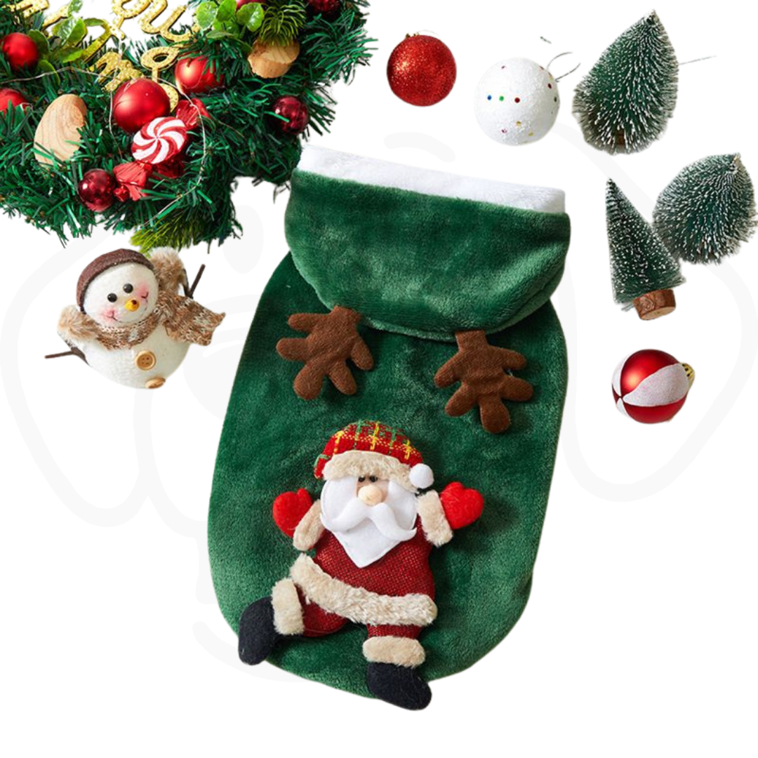 Christmas Dog Hoodie Selection with, Snowman, Reindeer, Santa, and Bears